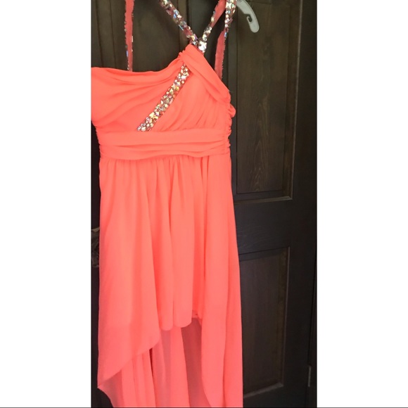 City Triangles Dresses & Skirts - Coral homecoming/prom high-low dress